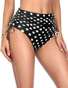 img 3 attached to Holipick Sexy Strappy High Waisted Bikini Bottom: Stylish Swim Shorts for Women