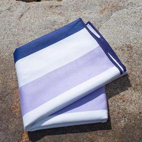 img 1 attached to 🏖️ Venice Collection: Lightweight Reversible Microfiber Beach Towel for Travel, Beach, Pool, and Boating - Quick Dry, Compact Design (35" x 78")