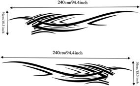 img 3 attached to Преобразите свой автомобиль с наклейками TOMALL Flame Graphics для кузова автомобиля - универсальные виниловые наклейки для грузовиков, внедорожников и внедорожных транспортных средств в черном цвете.