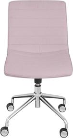 img 1 attached to 🪑 Adelaide Home Office Task Chair by Elle Decor - Armless, Adjustable Height, French Pink Accent - Fabric Upholstered Back and Seat - Chrome-Finished Stainless-Steel Base