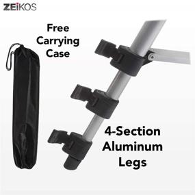 img 1 attached to 📷 Zeikos ZE-TR57A 57-Inch Full Size Photo/Video Tripod: Deluxe Carrying Case, Ideal for Camcorders and Digital Cameras