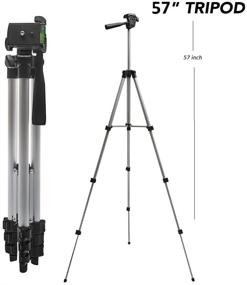 img 3 attached to 📷 Zeikos ZE-TR57A 57-Inch Full Size Photo/Video Tripod: Deluxe Carrying Case, Ideal for Camcorders and Digital Cameras