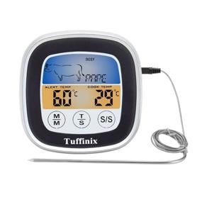 img 4 attached to Tuffinix Digital Touchscreen Food Thermometer with Instant Read, 40in Probe, Oven Safe for Cooking BBQ Frying Pan Smoker Kitchen Cooking – Meat Thermometer