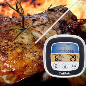 img 1 attached to Tuffinix Digital Touchscreen Food Thermometer with Instant Read, 40in Probe, Oven Safe for Cooking BBQ Frying Pan Smoker Kitchen Cooking – Meat Thermometer