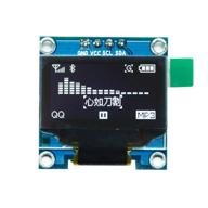 🔲высококачественный 0,96-дюймовый oled lcd-дисплей i2c iic spi serial 128x64 с 4-контактным соединением - белый цвет шрифта логотип