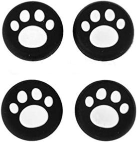 img 3 attached to 🎮 Enhance Gaming Experience with Analog Silicone Joystick Grips - Cat Dog Paw Design for PS4, PS3, Xbox One, Xbox 360, PS2 Controller