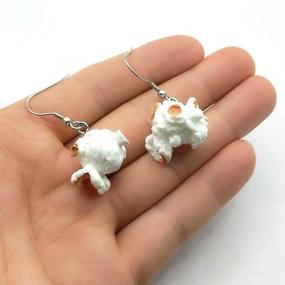 img 3 attached to Quirky Popcorn Fried Chicken Drop Earrings: Fun and Unique Handmade Dangle Jewelry for Women and Girls