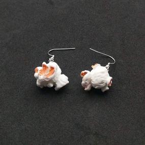 img 2 attached to Quirky Popcorn Fried Chicken Drop Earrings: Fun and Unique Handmade Dangle Jewelry for Women and Girls