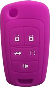 img 3 attached to Violet Silicone Key Fob Cover Case Protector Replacement - Fits Buick Encore LaCrosse Regal Verano, OHT01060512 5461A-01060512