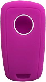 img 2 attached to Violet Silicone Key Fob Cover Case Protector Replacement - Fits Buick Encore LaCrosse Regal Verano, OHT01060512 5461A-01060512