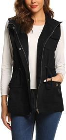 img 4 attached to 🧥 Beyove Women's Coats, Jackets, and Vests – Lightweight Sleeveless Military Style Clothing for Women