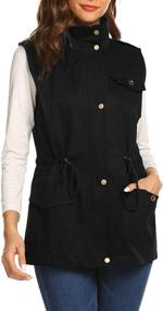 img 2 attached to 🧥 Beyove Women's Coats, Jackets, and Vests – Lightweight Sleeveless Military Style Clothing for Women