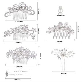 img 3 attached to 💍 inSowni 32 Pack Wedding Hair Side Combs and Bridal Hair Pins: Rhinestone Pearls Accessories for Women, Girls, Brides, and Bridesmaids