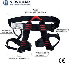 img 3 attached to 🧗 Revolutionize Your Climbing Experience with the NewDoar Adjustable Thickness Climbing Harness - The Ultimate Wider Half Body Gear for Rock Rappelling, Fire Rescuing, and Tree Climbing adventures.