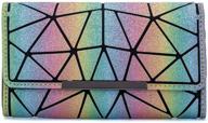 🌈 diomo geometric luminous wallet - rainbow holographic zip around purse (rainbow wallet) logo