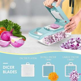 img 3 attached to 🔪 Versatile Mandoline Slicer and Vegetable Chopper for Kitchen - 7 Blades, Including Onion Chopper with Container