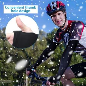 img 3 attached to Thermal Warmer Cycling Winter Sleeves Sports & Fitness