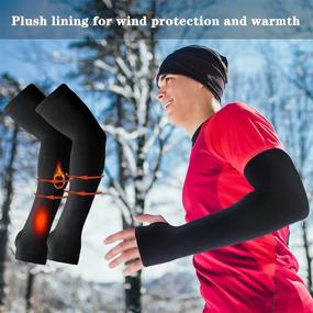 img 2 attached to Thermal Warmer Cycling Winter Sleeves Sports & Fitness