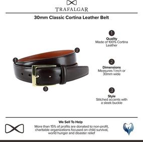 img 2 attached to 🧔 Trafalgar Classic Silver Men's Accessories in Cortina Leather