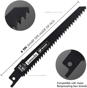 img 3 attached to 🪚 amoolo 6'' Reciprocating Saw Blades: Ultimate Wood Cutting Sawzall & Pruning Blades (6Pcs/6TPI)