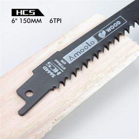 img 2 attached to 🪚 amoolo 6'' Reciprocating Saw Blades: Ultimate Wood Cutting Sawzall & Pruning Blades (6Pcs/6TPI)