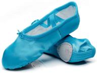 little girls' athletic ballet slipper shoes for practice logo