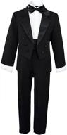 classic boys black tuxedo outfit set with tail for special occasions logo