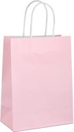 🎁 kolaxen pink kraft paper gift bags with tissue paper - 24 pcs, medium size with handles for birthday, party, wedding, baby shower logo