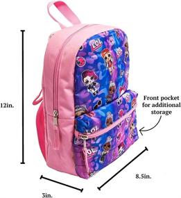 img 2 attached to 🎒 Quilted Pocket Toddler Backpack for Girls