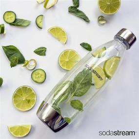 img 2 attached to 🥤 SodaStream 1L Slim Metal Carbonating Bottle: Optimal Carbonation in a Sleek Design!