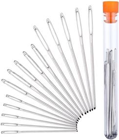 img 4 attached to 🧶 Enhance Your Knitting Experience with Pieces Large Eye Needles by EBoot