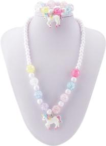 img 3 attached to 💎 Adorable Chunky Jewelry Set for Little Girls - SkyWiseWin Necklace and Bracelet