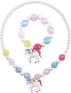набор очаровательных массивных украшений для маленьких девочек - ожерелье и браслет skywisewin 💎 логотип