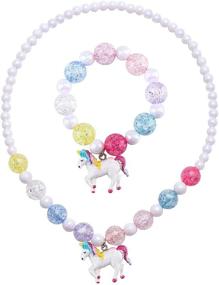 img 4 attached to 💎 Adorable Chunky Jewelry Set for Little Girls - SkyWiseWin Necklace and Bracelet