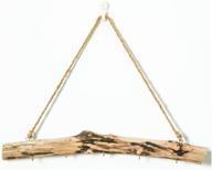 🌿 maximize space and style with byher 15-inch natural driftwood branches wall hanging jewelry organizers – 5 hooks included! логотип