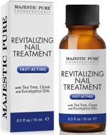 🦶 majestic pure natural nail treatment - powerful toenail fungus remedy with tea tree, clove, and eucalyptus oils - repair for damaged toe nails and promote foot health - 0.5 fl oz logo