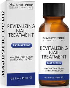 img 4 attached to 🦶 MAJESTIC PURE Natural Nail Treatment - Powerful Toenail Fungus Remedy with Tea Tree, Clove, and Eucalyptus Oils - Repair for Damaged Toe Nails and Promote Foot Health - 0.5 fl oz