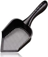 🦎 sungrow reptile litter scoop: pointed edge, right-angled wide and deep shovel, black - convenient 1 pc pack! logo