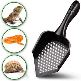 img 3 attached to 🦎 SunGrow Reptile Litter Scoop: Pointed Edge, Right-Angled Wide and Deep Shovel, Black - Convenient 1 Pc Pack!