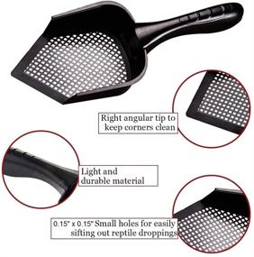 img 2 attached to 🦎 SunGrow Reptile Litter Scoop: Pointed Edge, Right-Angled Wide and Deep Shovel, Black - Convenient 1 Pc Pack!