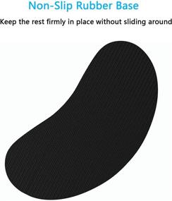 img 1 attached to 🖱️ DAPESUOM Mouse Wrist Rest - Ergonomic Memory Foam Support Pad for Gaming, Office, Computer, Laptop - Leather Hand Cushion for Wireless Mouse - Men & Women - Pain Relief & Easy Typing - Black