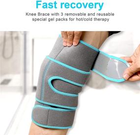 img 3 attached to Premium Reusable Knee Ice Pack Wrap for Effective Cold Therapy - Gel Cold/Hot Compress for Knee Injuries, Post-Surgery Recovery, and Swelling