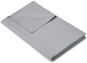 img 4 attached to 🛏️ Weighted Idea Duvet Cover: Comfortable & Breathable Fabric, Twin Size 48''x78'', Light Grey