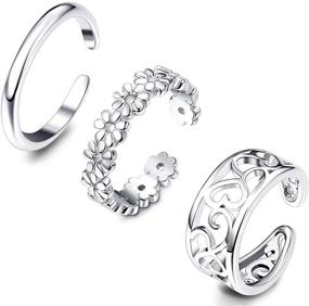 img 4 attached to Women's Adjustable Rings: Top Choice for Women's Jewelry and Body Jewelry