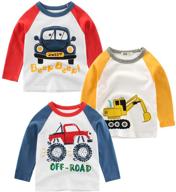 hzxvic 3 pack sleeve cotton toddler boys' clothing in tops, tees & shirts logo