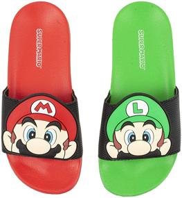 img 4 attached to Super Mario Mismatch Boys' Sandals: Nintendo-Themed Footwear at its Finest