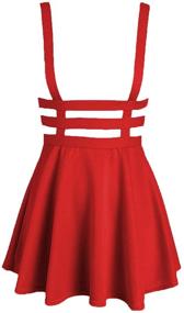img 1 attached to 👗 Шикарная юбка с блестящими складками и подтяжками для женщин - доступна в размерах S-3XL