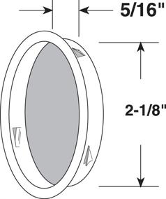 img 1 attached to 🚪 Pack of 2 Prime-Line N 7137 2-1/8-Inch Round Solid Brass Closet Door Pulls with Flush Design