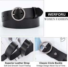 img 2 attached to 👩 WERFORU Genuine Leather Casual Style1 Women's Black Belt Accessories