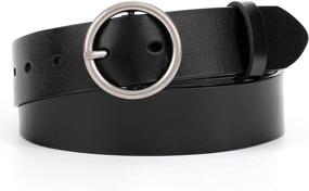 img 4 attached to 👩 WERFORU Genuine Leather Casual Style1 Women's Black Belt Accessories